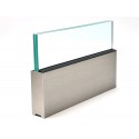 Samonosný hliníkový profil na sklo 45x122mm Inox BRUSH STEEL