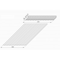 Polykarbonátový trapezový príložník čelný, číry