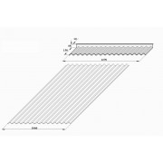 Polykarbonátový trapezový príložník čelný, číry