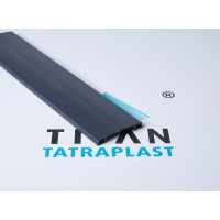 Vrchný hliníkový prítlačný profil , š 60mm spodná časť RAL7016 ANTRACIT