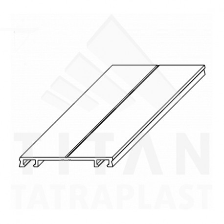 Vrchný hliníkový prítlačný profil , š 80mm spodná časť