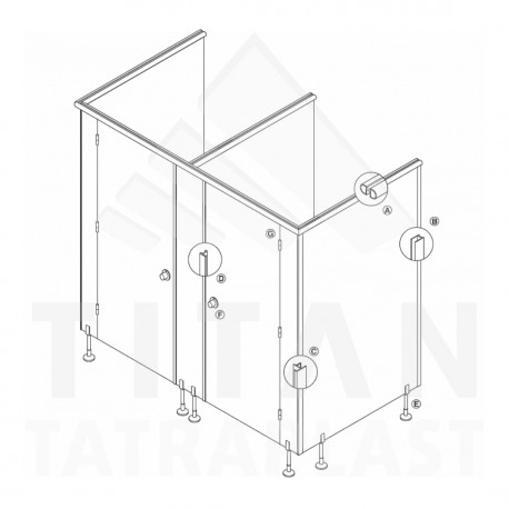 Sanitárne zásteny - hliníkové profily 