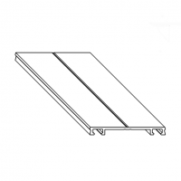 Vrchný hliníkový prítlačný profil , š 80mm spodná časť