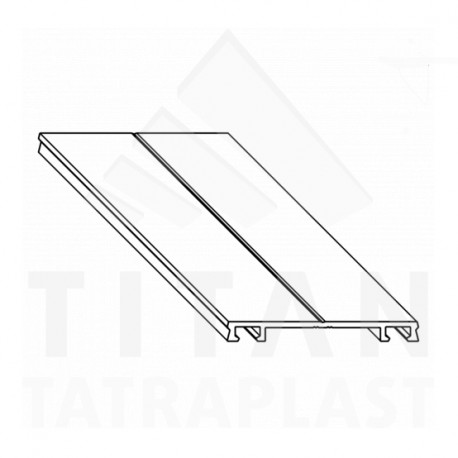 Vrchný hliníkový prítlačný profil , š 80mm spodná časť