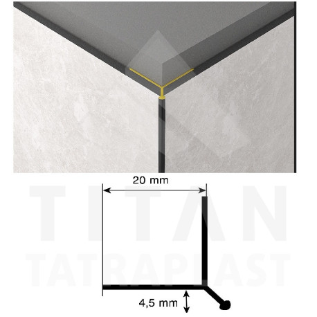 Vonkajší roh - šipka 45, 2800mm
