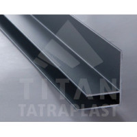 Hliníkový F profil, 10mm - RAL 7016 Antracit 