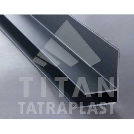 Hliníkový F profil, 10mm - RAL 7016 Antracit 