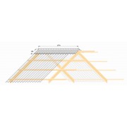 Polykarbonátový trapezový hrebenáč číry