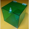 Box, urna z plexiskla TITAN, zelená - 3mm